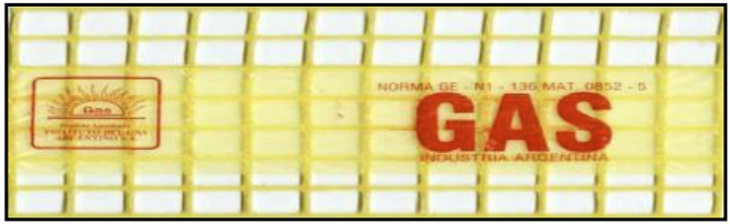 Malla de advertencia Gas (rollo x 100 m)